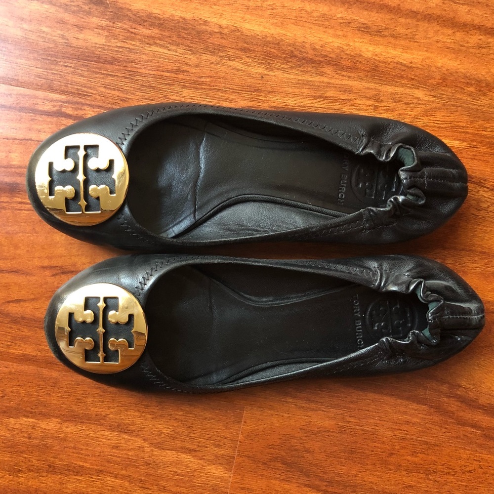 Black Tory Burch Reva Flats